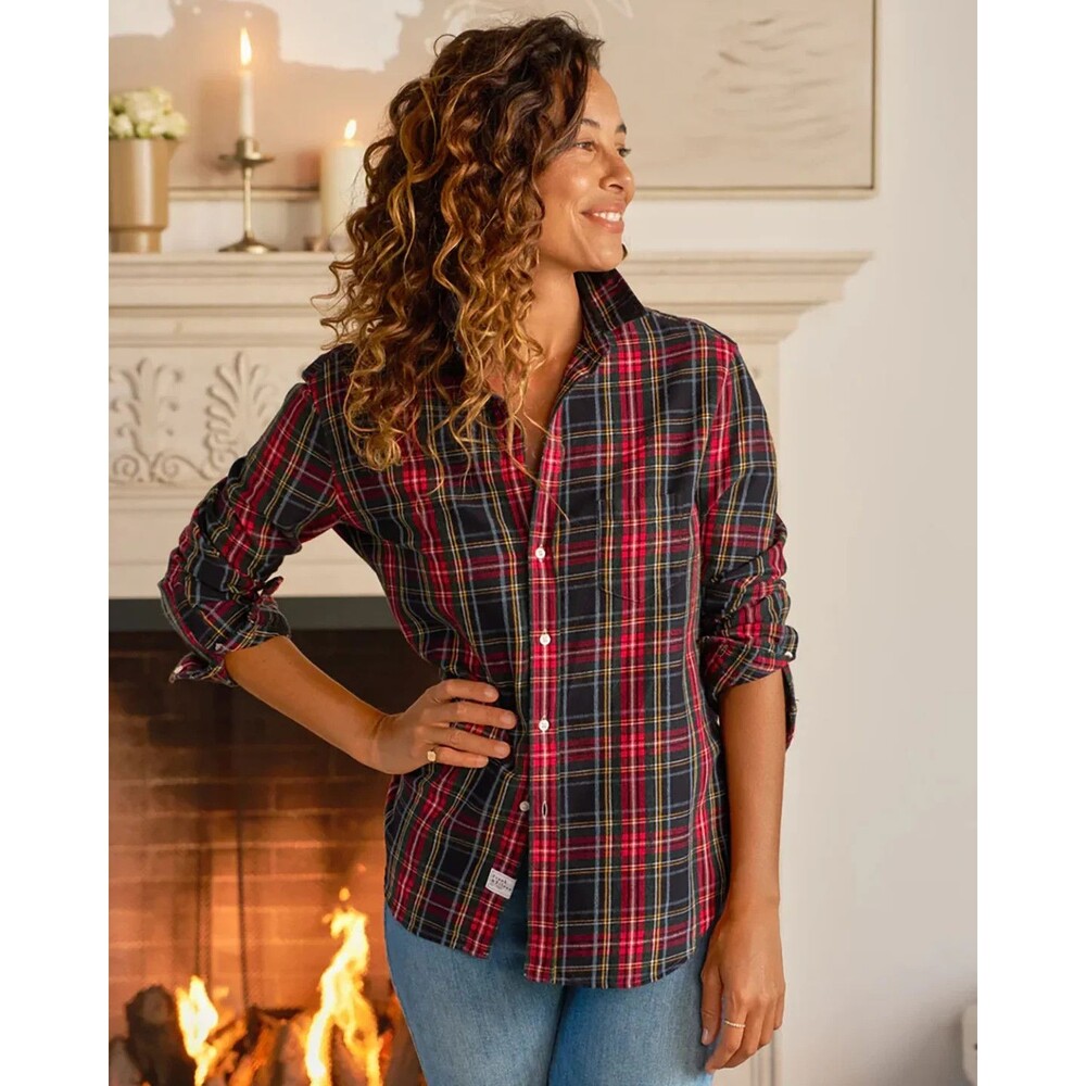Frank & Eileen Women's Relaxed Button-Up Shirt Size L Plaid